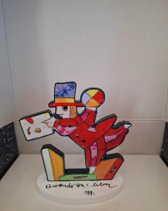 Francesco musante, statuetta in resina colorata 