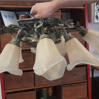 Lampadario ferro battuto più applique