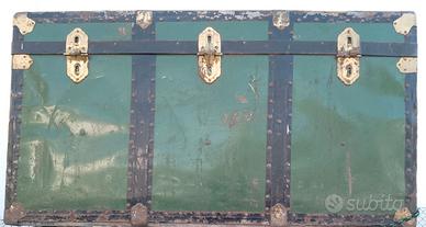 Baule vintage transatlantico legno e ferro