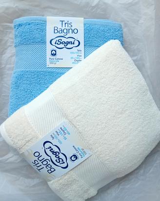 Tris bagno 550grammi, 1telo + asciugamano + ospite
