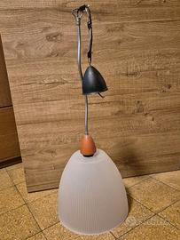 Lampadario ad una luce in ferro