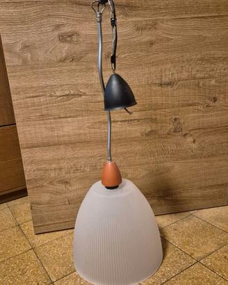 Lampadario ad una luce in ferro