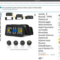 TPMS - H10 monitoraggio pressione pneumatici