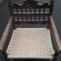 Sedie impagliate lavorate anni"30