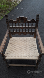 Sedie impagliate lavorate anni"30