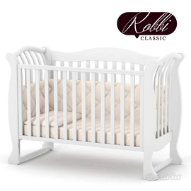 Lettino Robbi per neonati affiancabile - Bianco