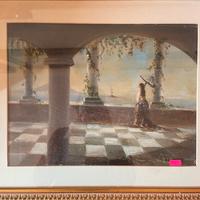 Quadro terrazza con porticato sul golfo
