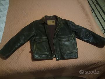 Giubbotto in Pelle Tipo Pilota Seconda Guerra Mon