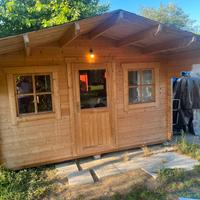 Casetta in legno uso bagno doccia 4x3
