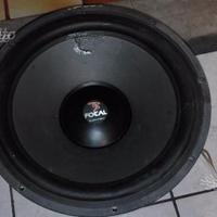 Subwoofer focal da38 piu cassa airbox in radica