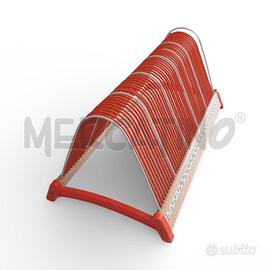 PORTA DISCHI SPACE AGE POP ART ANNI 70 LEGNO E MET