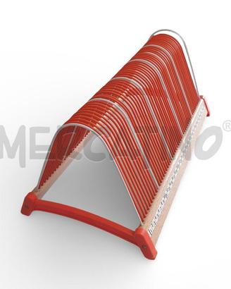 PORTA DISCHI SPACE AGE POP ART ANNI 70 LEGNO E MET