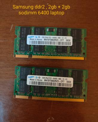 ram DDR 2 , 6400 , sodimm 2+2 GB laptop