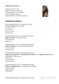 Barista, cassiera, chef de rang commis