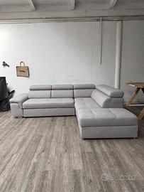 divano nuovo angolare reversibile a letto + pouf