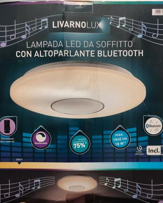 lampada led da soffittoParete  con cassa bluetooth