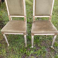 sedie veneziane bianche velluto 