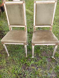 sedie veneziane bianche velluto 