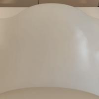 Lampadario/Applique/plafoniera in vetro bianco