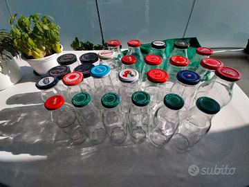 bottiglie x salsa di pomodoro, x vino e vasetti