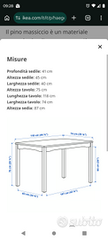 Tavolo Ikea, sedie non incluse