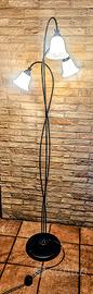 Lampada da terra 3 luci orientabili in metallo 