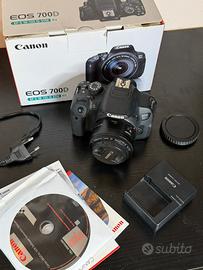 Canon EOS 700D + Canon EF 50mm f/1.8 II – Kit comp