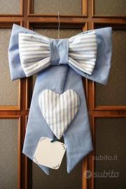 Fiocco nascita azzurro bimbo