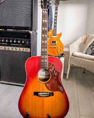 Chitarra acustica copia vintage Gibson Hummingbird