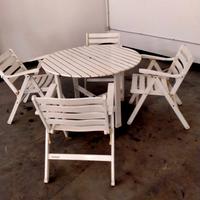 Set tavolo tondo e 4 sedie Foppapedretti 