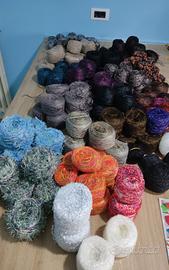 Lotto 13 kg filati fantasia