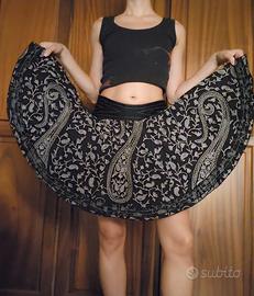 Gonna corta Artka ricamata folk tg M (reale S)