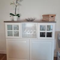 credenza vetrina bianca 