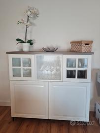 credenza vetrina bianca 