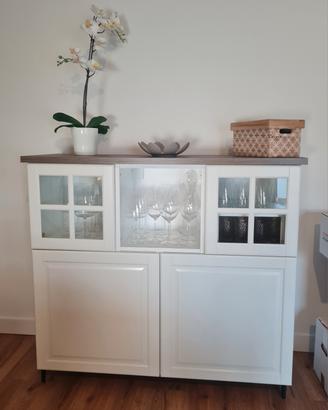 credenza vetrina bianca 