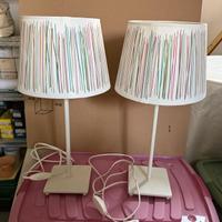 Lampade da tavolo set 2 abat-jour e 1 da scrivania