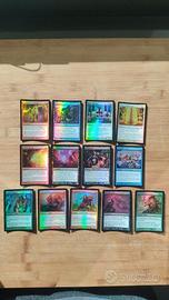 Lotto 13 Carte Magic Foil The Gathering MTG Set Co