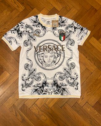 Maglietta di calcio italia versace