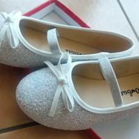 Ballerine ragazza color panna glitter taglia 32 