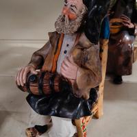 Ubriaco del presepe in ceramica