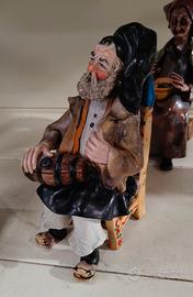 Ubriaco del presepe in ceramica