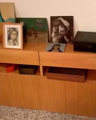 Testata letto (mobile poco profondo), vero legno