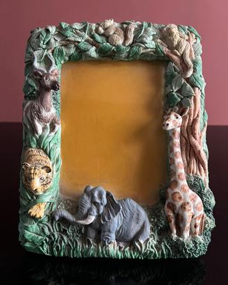 Cornice foto in rilievo con animali giungla