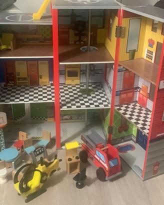 KIDCRAFT stazione polizia e caserma pompieri