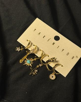 Set Orecchini Cerchietti Dorati