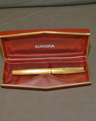 Penna stilografica Aurora 98 laminata oro