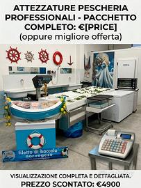 attrezzatura completa per pescheria