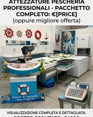 attrezzatura completa per pescheria