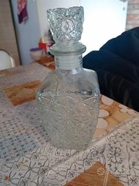 bicchierie vintage in vetro lavorato 