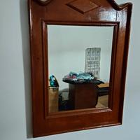 specchio con cornice in legno anni 20 restaurata
